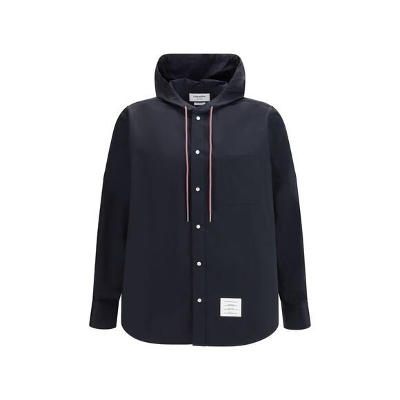 THOM BROWNE Other - Thom Browne Men Nylon Cotton Hooded Jacket